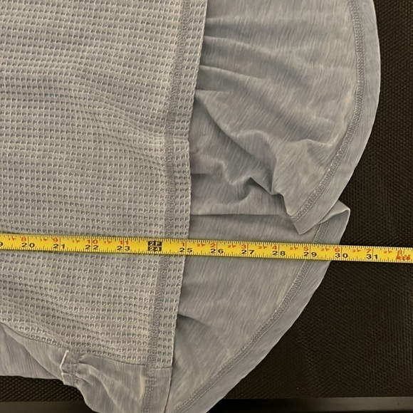 The Y2K Gothic Grunge Waffle Knit Henley Tier Whimsigoth Stretchy faded blue S - Picture 10 of 10